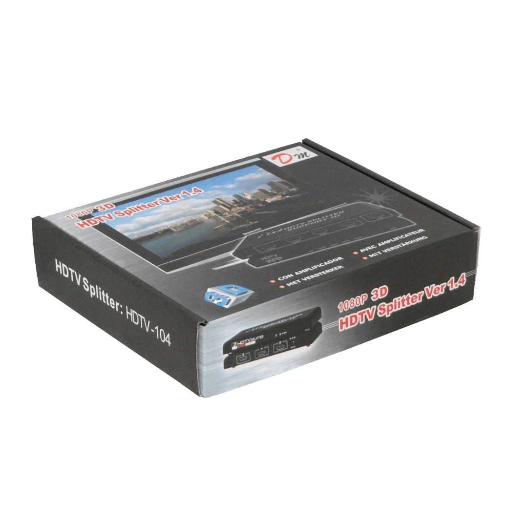 Splitter HDMI 1x4 v1.4, 1080p, 1 Entrada a 4 Salidas, Fuente 5V 2A 6
