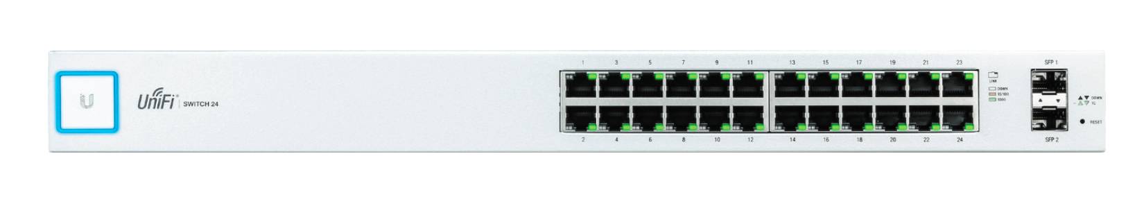 Switch Gestionado de Capa 2 con 24 Puertos Gigabit y 2 Puertos SFP, Ubiquiti UniFi Switch 24 (US-24) 1