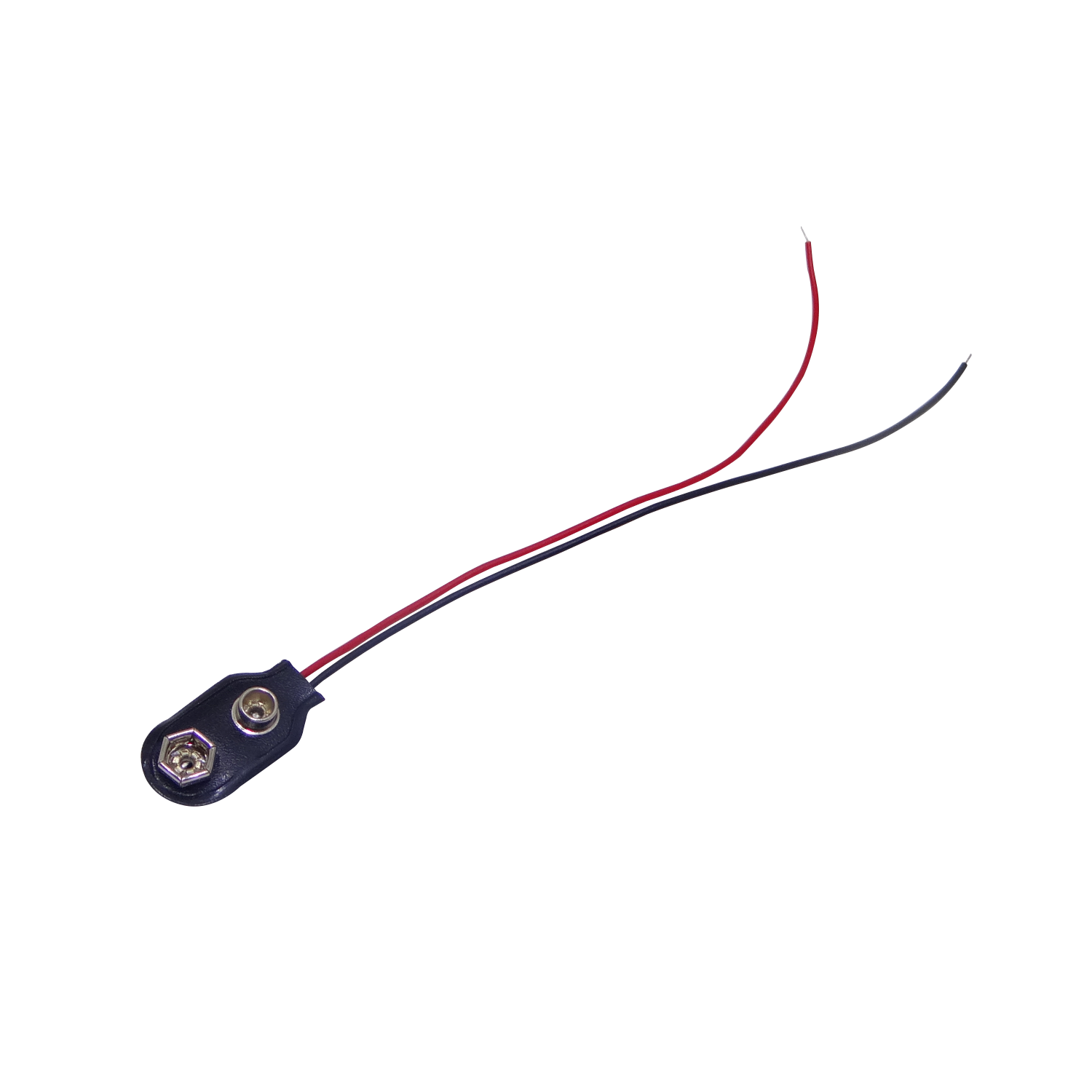 Porta-Pila 9V Negro Cable-14cm 2