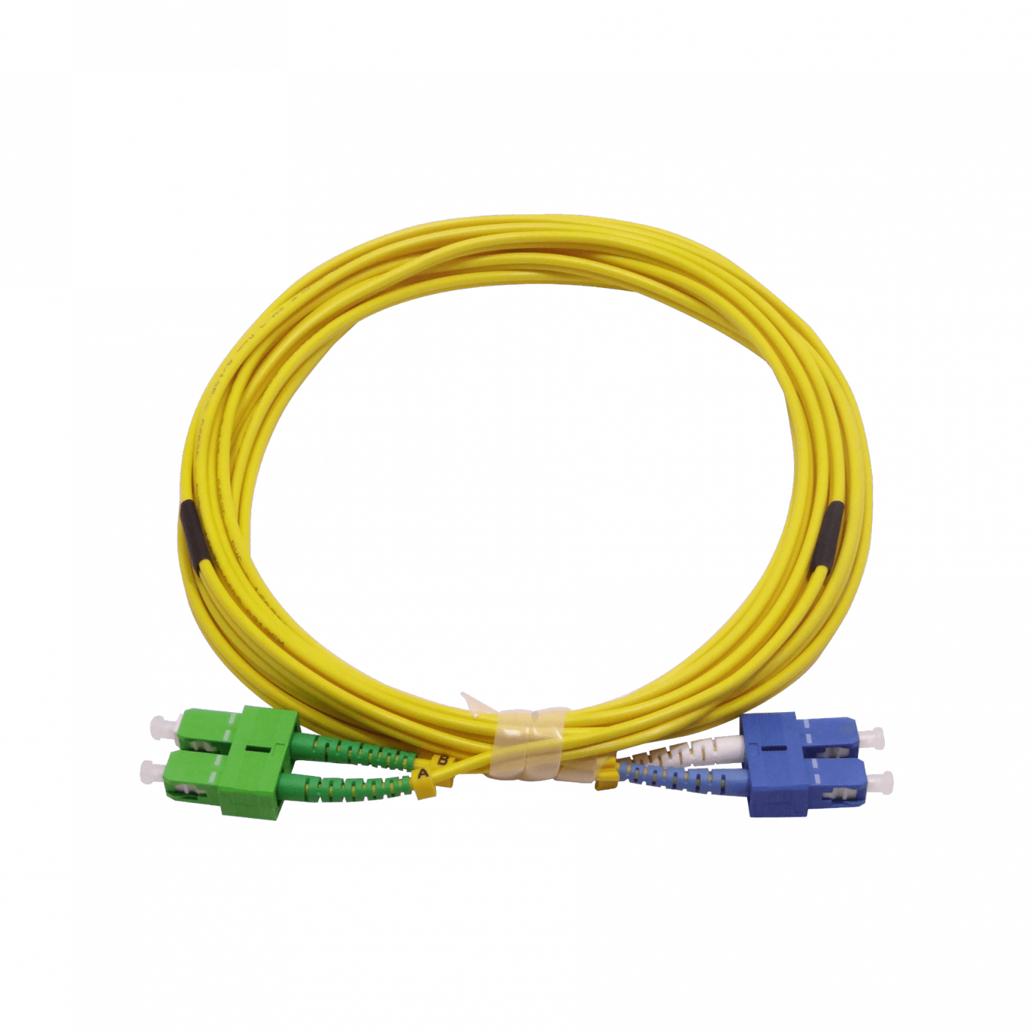 5mt SC/APC-SC/UPC MonoModo SM Duplex Jumper Cable Fibra 3mm 9/125um 1