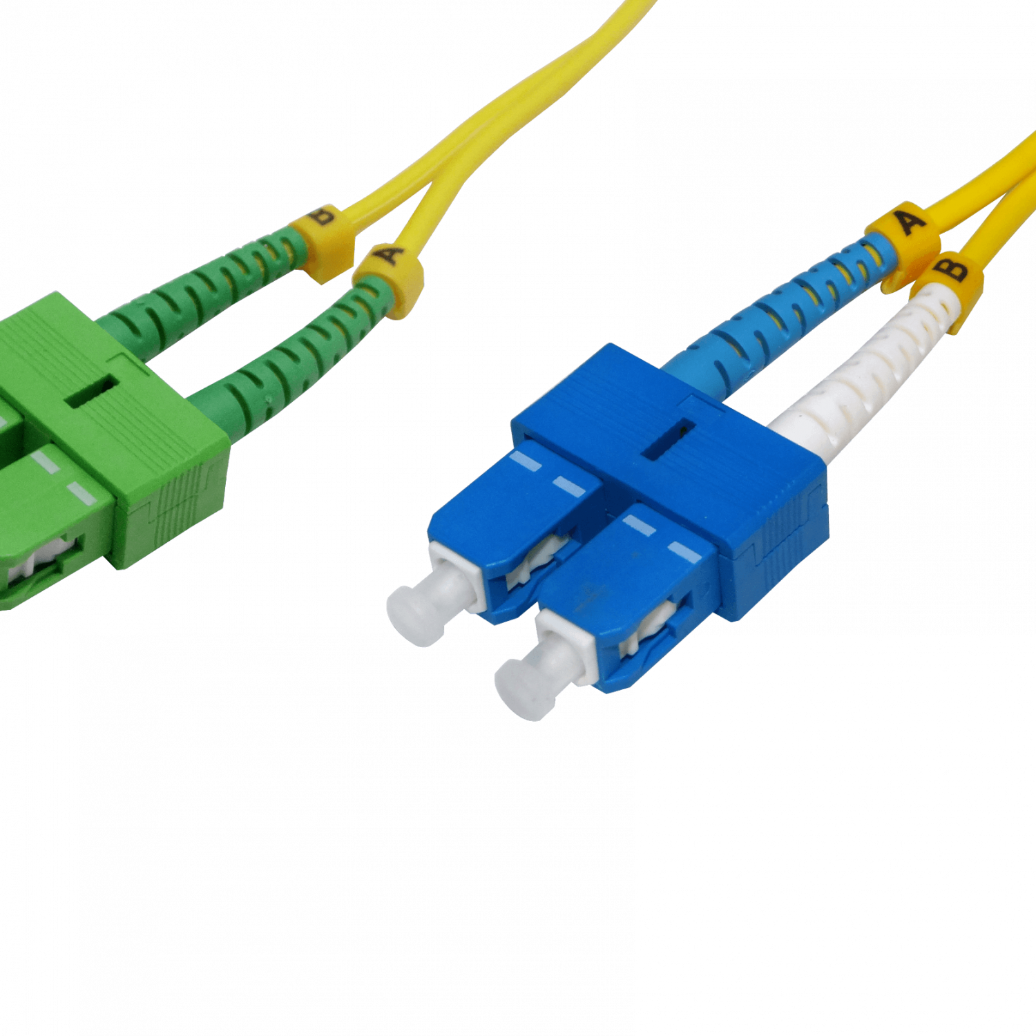 5mt SC/APC-SC/UPC MonoModo SM Duplex Jumper Cable Fibra 3mm 9/125um 3