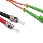 3mt E2000/APC-ST/UPC OM1 MultiModo MM Duplex Jumper Fibra 62.5/125um - Miniatura 1