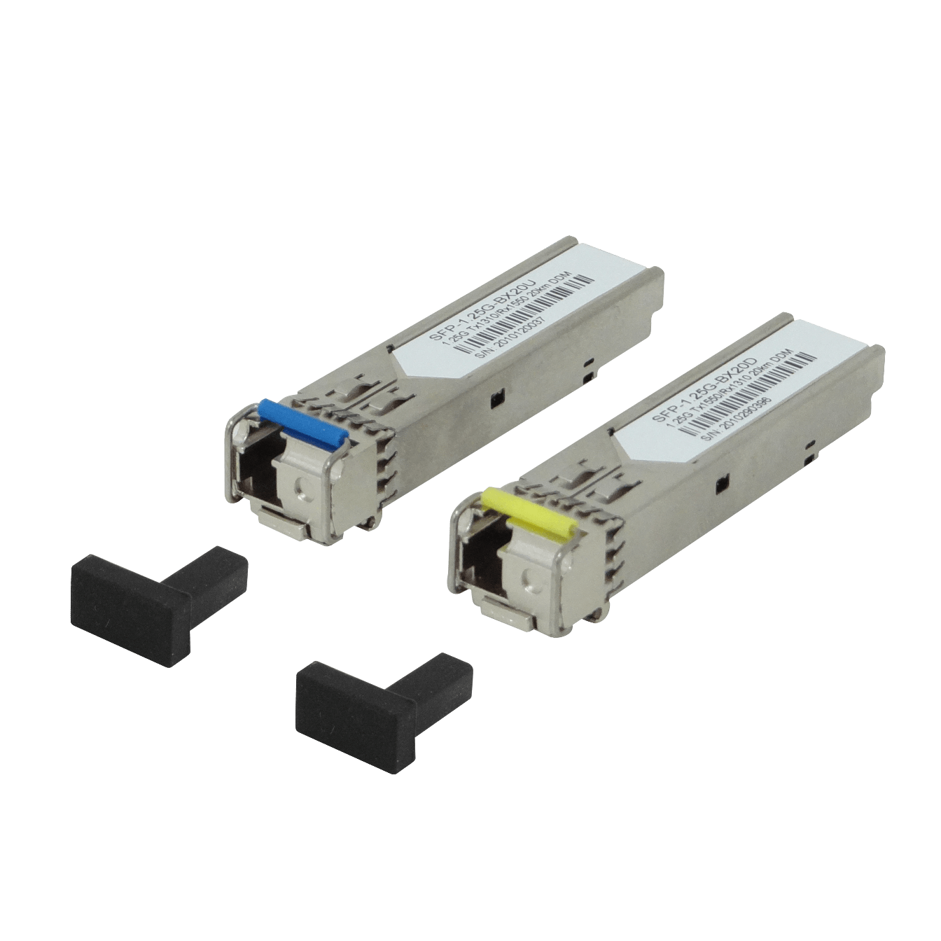 1-LC 20km Pareja SFP WDM Bidireccional 1550nm/1310nm 1,25Gbps BX20 U+D 3