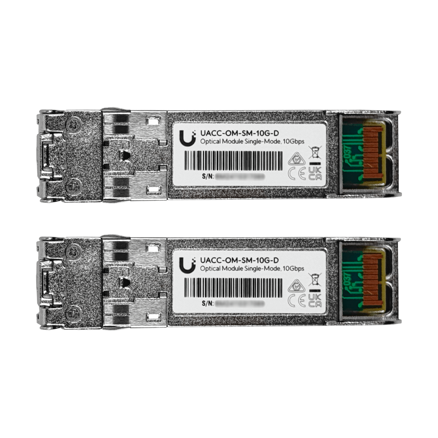 UBIQUITI 2-unidades SFP+ SM 10Gbps 10km 1310nm 2-LC UACC-OM-SM-10G-D 1