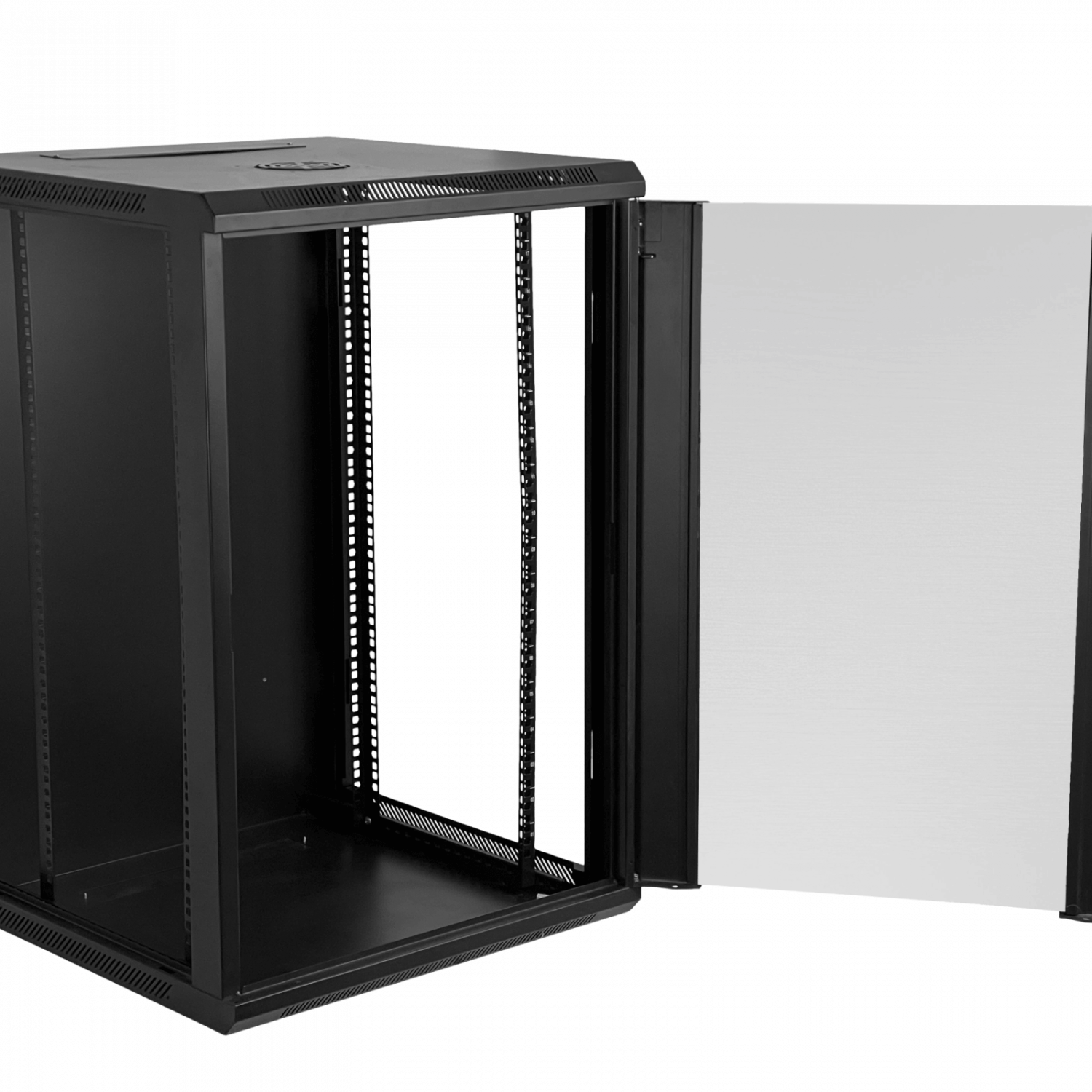 LINKMADE 18U 60cm-Fondo Negro inc-2U-M6 Rack Gabinete Pared 1