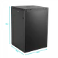 LINKMADE 18U 60cm-Fondo Negro inc-2U-M6 Rack Gabinete Pared - Miniatura 2