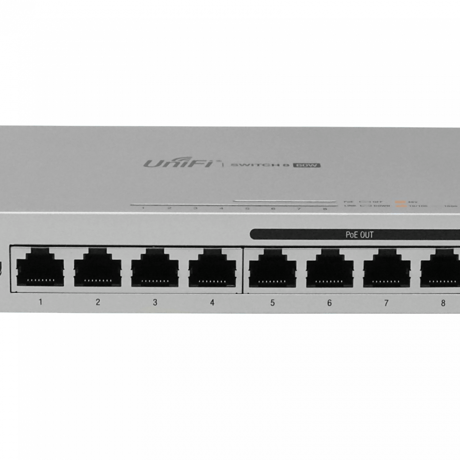 Switch Gestionado UniFi US-8-60W de Ubiquiti - 8 Puertos Gigabit, 4 Puertos PoE 802.3af, 60W 2