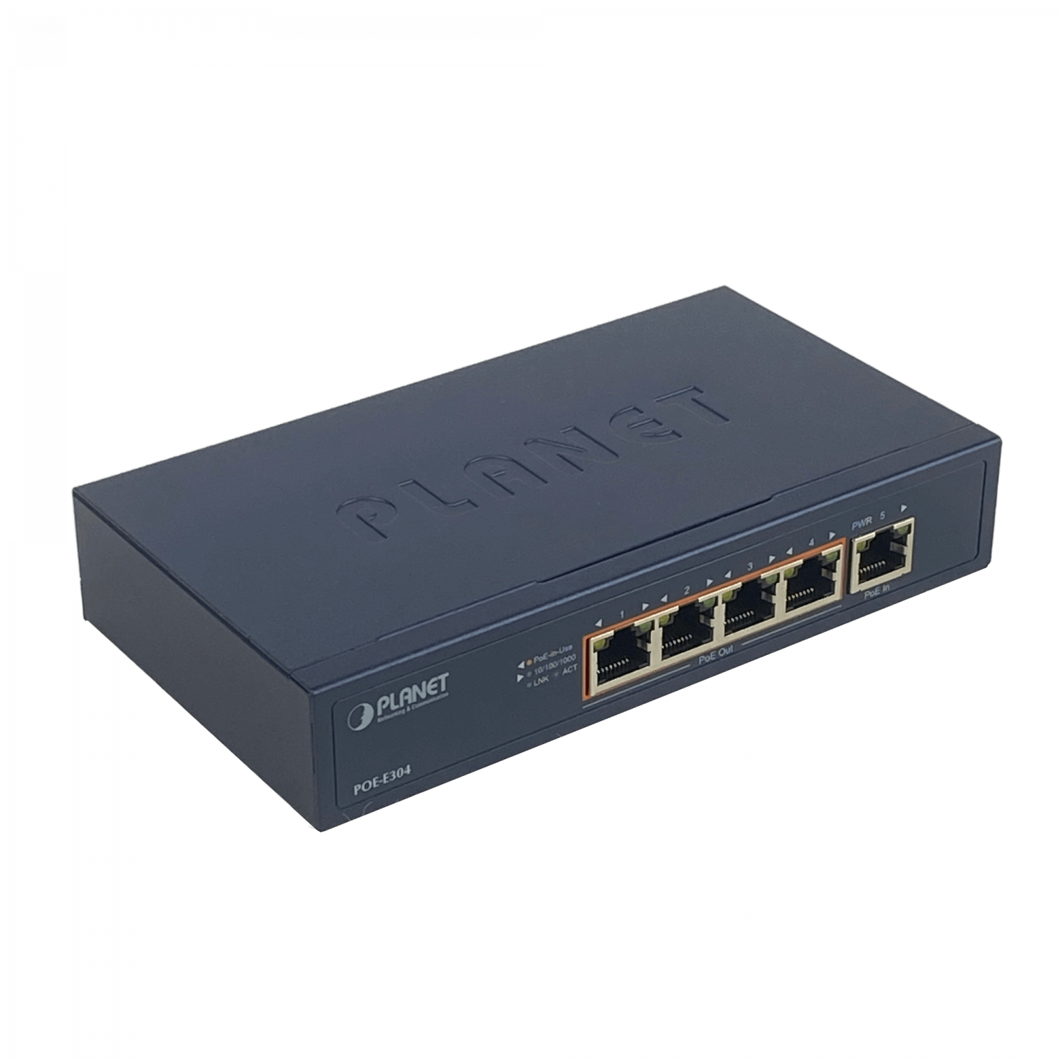 PLANET POE+at 1in-4out Switch 5-1000 56W 50-56V req-Fuente 5,5x2,1 2