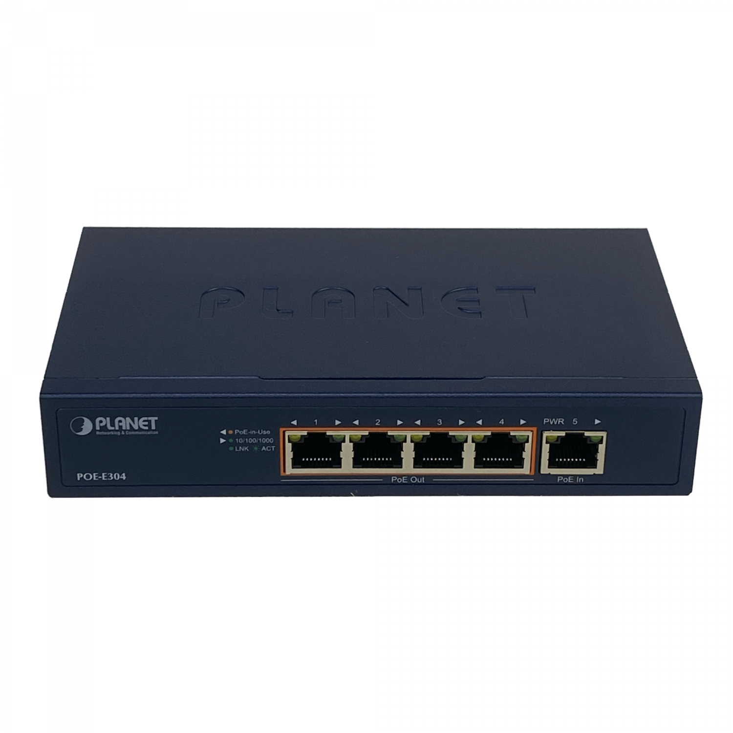 PLANET POE+at 1in-4out Switch 5-1000 56W 50-56V req-Fuente 5,5x2,1 4