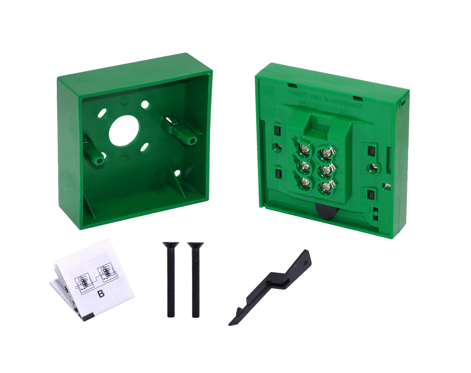 Botón de Emergencia ZKTeco ZKABK-900A - Verde, Door Release, 87x87x51mm, 6-Pin 1