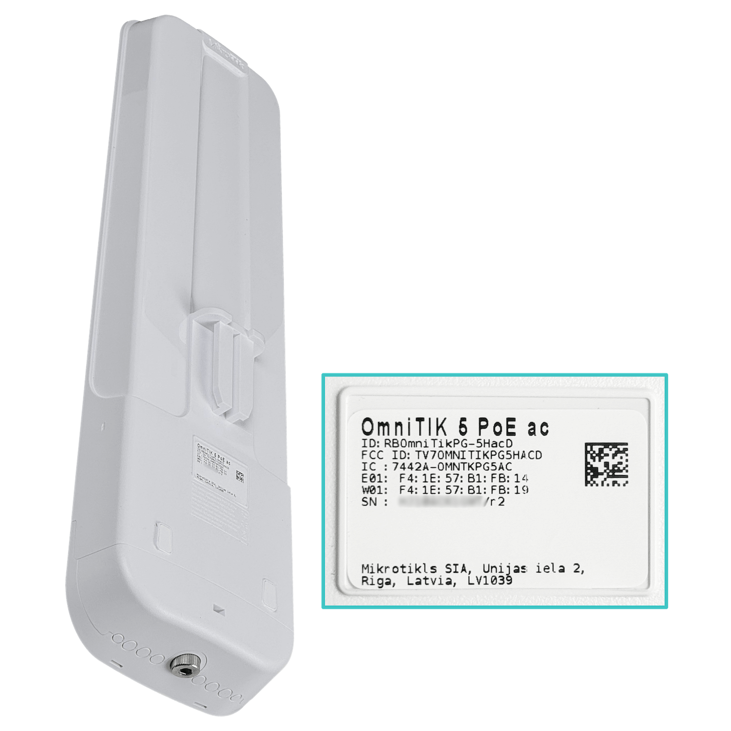 Punto de Acceso Exterior MikroTik OmniTIK 5 PoE ac - 5 GHz, 802.11ac, 5 Puertos Gigabit con PoE-Out 3