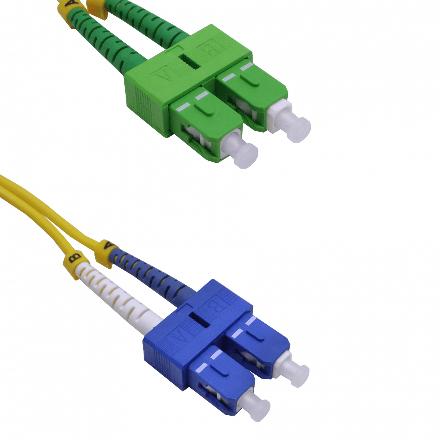 2mt SC/APC-SC/UPC MonoModo SM Duplex Jumper Cable Fibra 3mm 1
