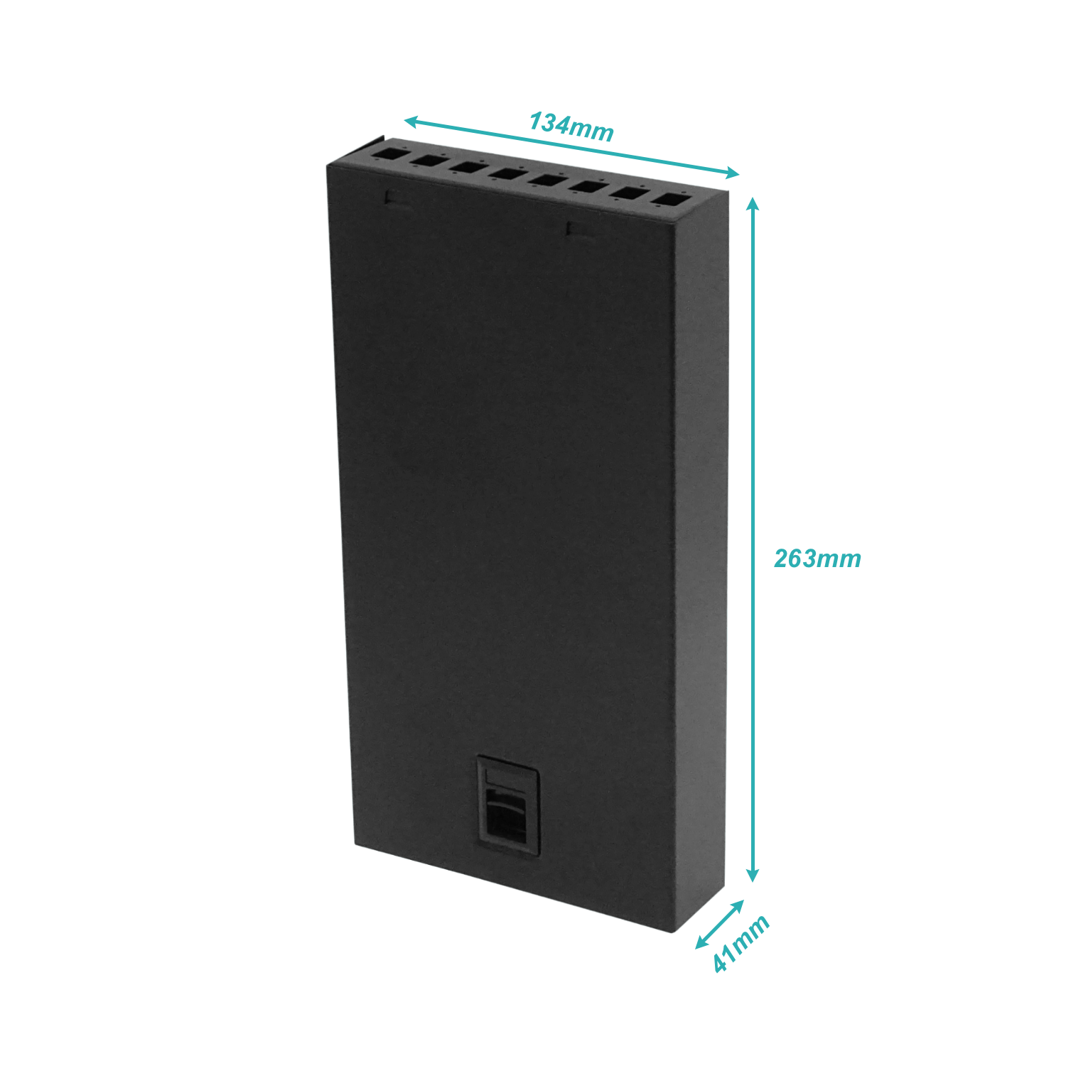 Caja de Terminación de Fibra Óptica 8 Puertos IP20 Negra - BOX-8 1