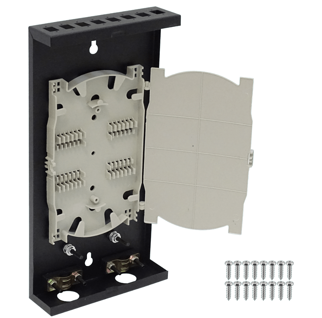 Caja de Terminación de Fibra Óptica 8 Puertos IP20 Negra - BOX-8 6