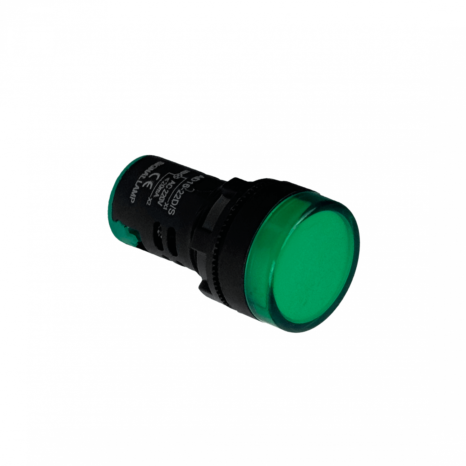 Verde Luz Piloto LED 220VAC 20mm-diametro 28mm-cabeza 51mm-altura 4