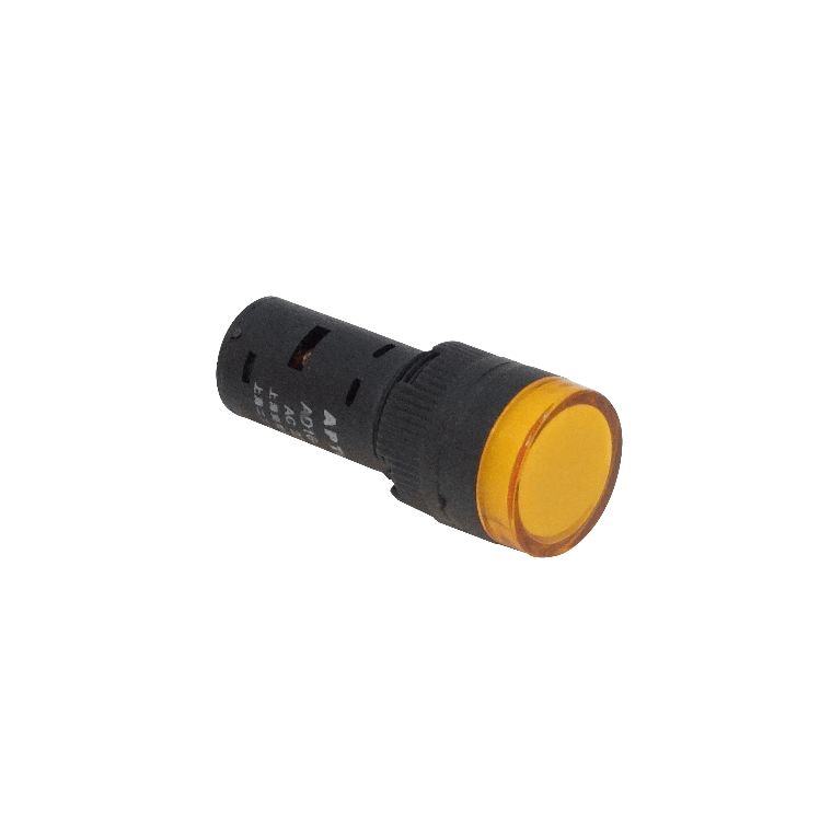Naranjo LuzPiloto LED 220VAC 14mm-diametro 19mm-cabeza 45mm-altura 2