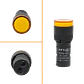 Naranjo LuzPiloto LED 220VAC 14mm-diametro 19mm-cabeza 45mm-altura - Miniatura 3