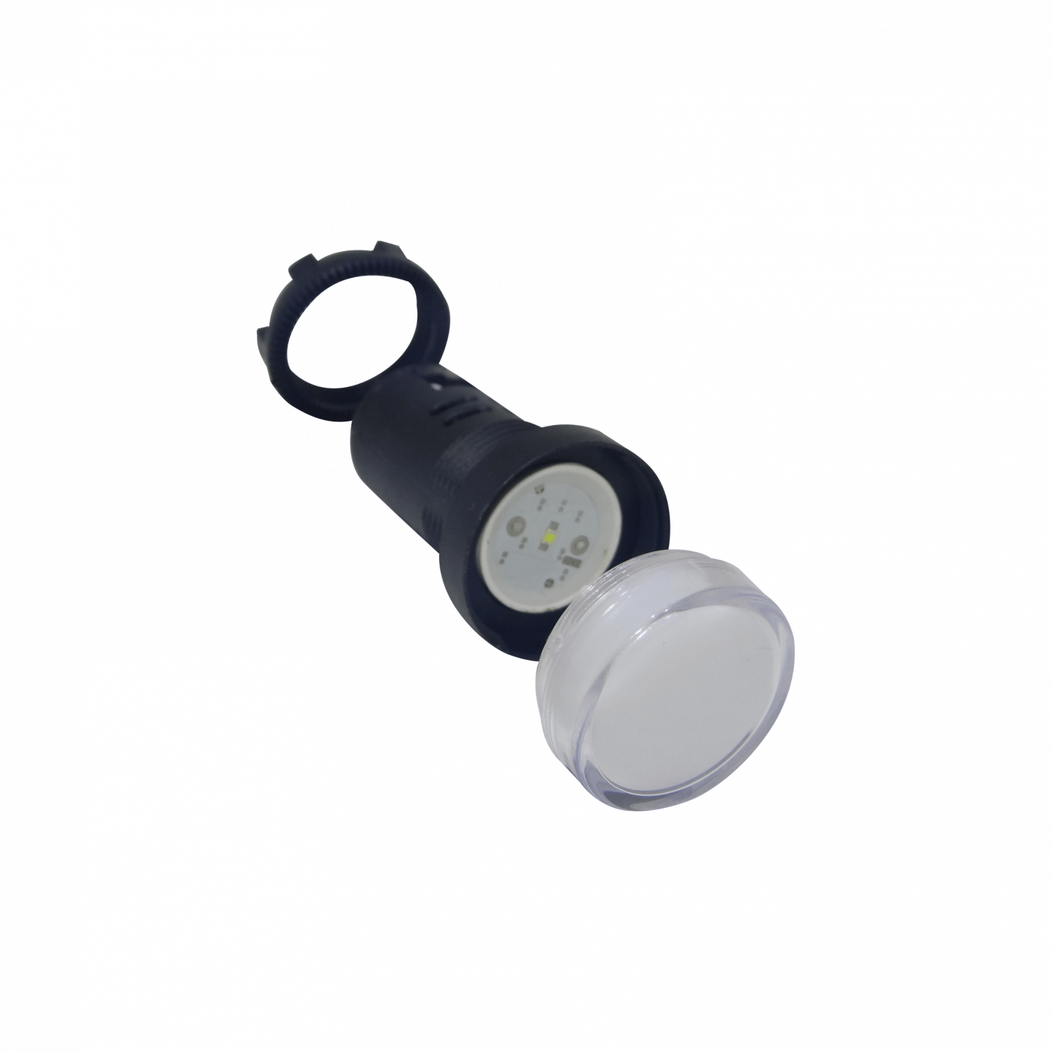 Blanco Luz Piloto LED 220VAC 20mm-diametro 28mm-cabeza 51mm-altura 3