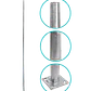 Poste Conico 8mt 3mm Base-280x280x12mm no-inc-Canastillo Cono-140/60mm - Miniatura 1