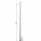 Poste Conico 6mt 3mm Base-260x260x12mm no-inc-Canastillo Cono-140/60mm - Miniatura 2