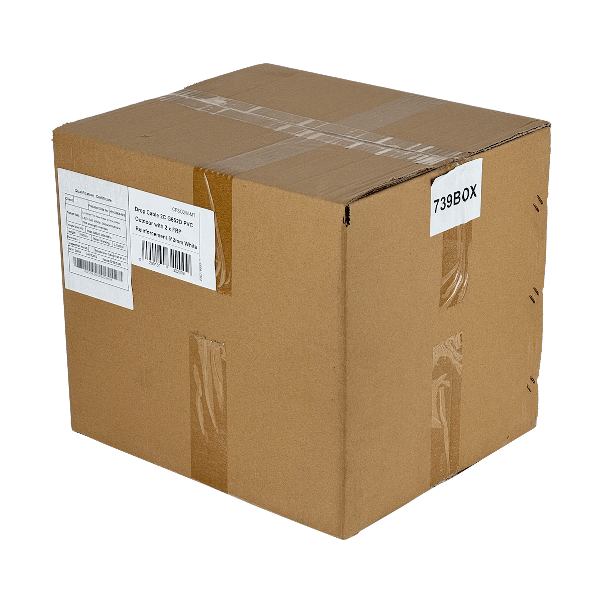 Cable de Fibra Óptica Monomodo 2 Fibras G652D Drop FTTH Interior PVC 5x2mm - CFSO2W 1