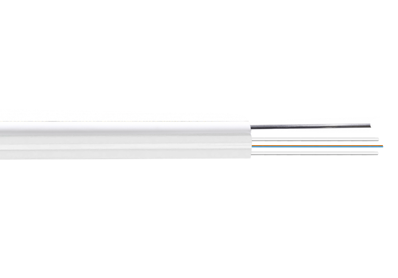 Cable de Fibra Óptica Monomodo 2 Fibras G652D Drop FTTH Interior PVC 5x2mm - CFSO2W 4