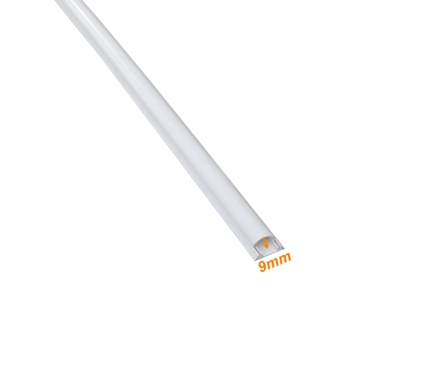 LINKCHIP 25x10mm 2mt 1,15mm-Tapa 1mm-Base PVC Canaleta de Piso Blanca 2