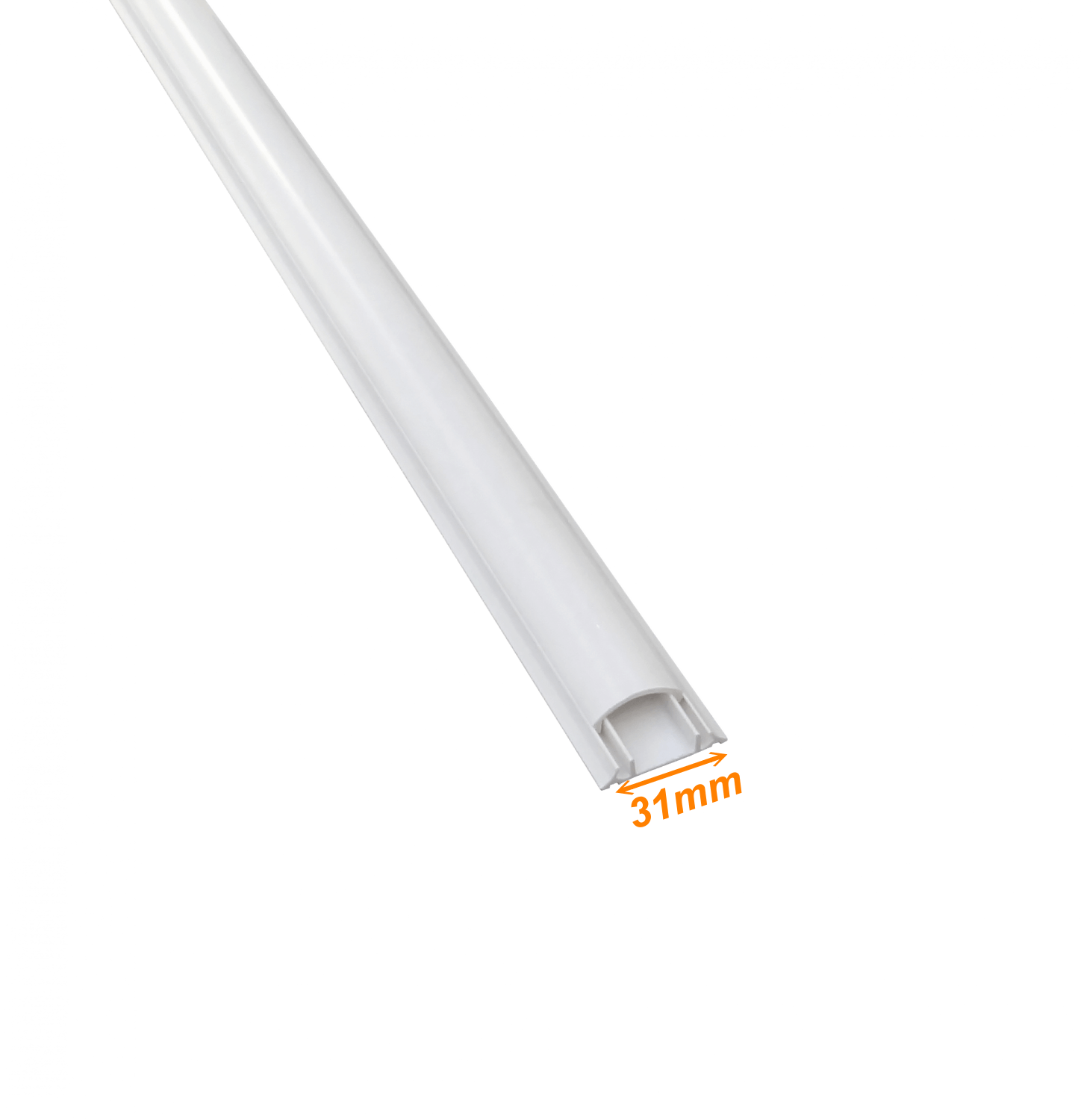 Canaleta de Piso LINKCHIP 35x10mm, 2m, PVC Blanco, Base 1.25mm, Tapa 1.1mm 2