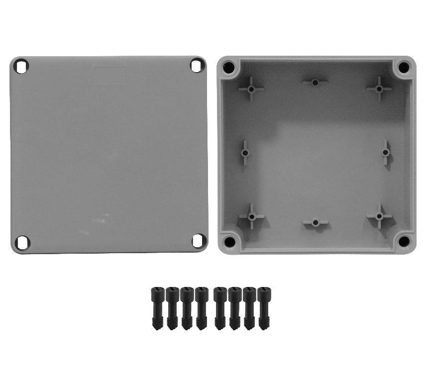 Caja estanca LinkChip MGC-20 gris PS 150x150x80mm con 4 tornillos 2