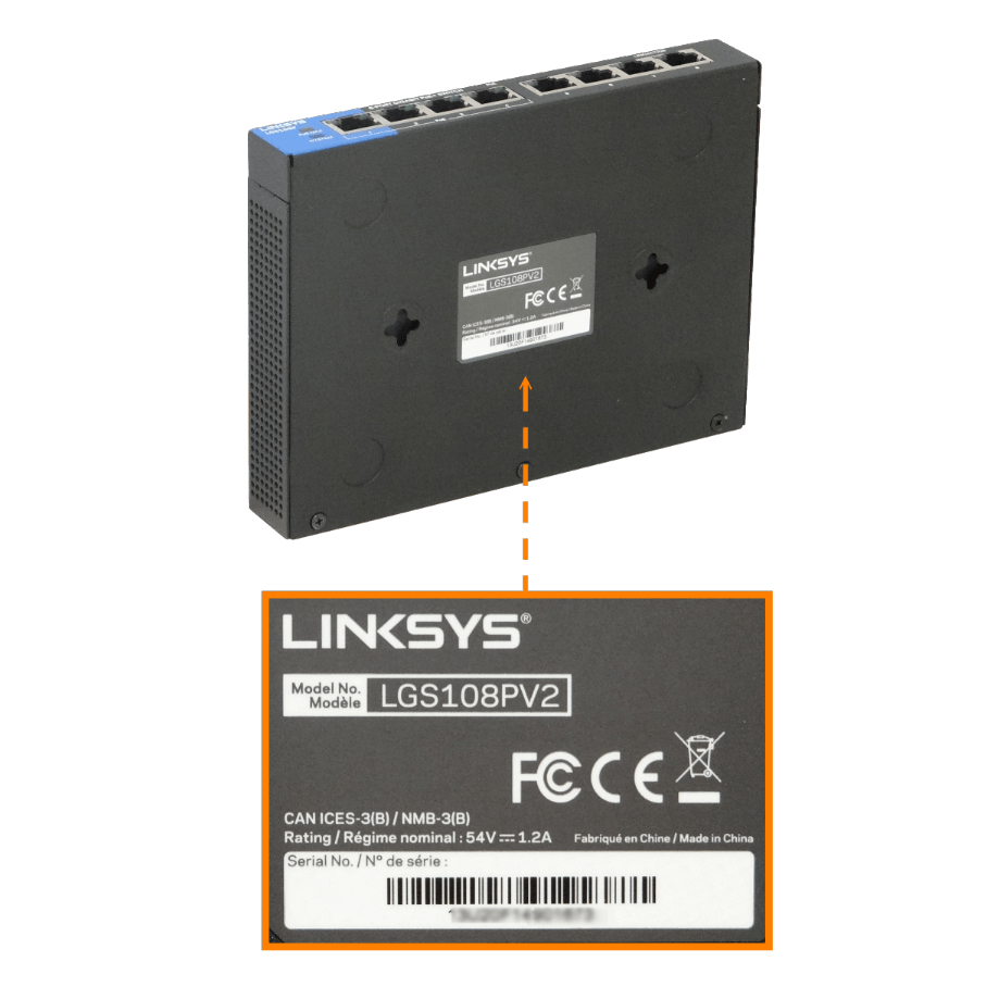 Switch Gigabit PoE de escritorio para empresas de 8 puertos Linksys LGS108P 3