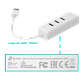 Adaptador TP-Link USB 2 en 1 con Hub de 3 Puertos USB 3.0 y Adaptador Ethernet Gigabit - Miniatura 1