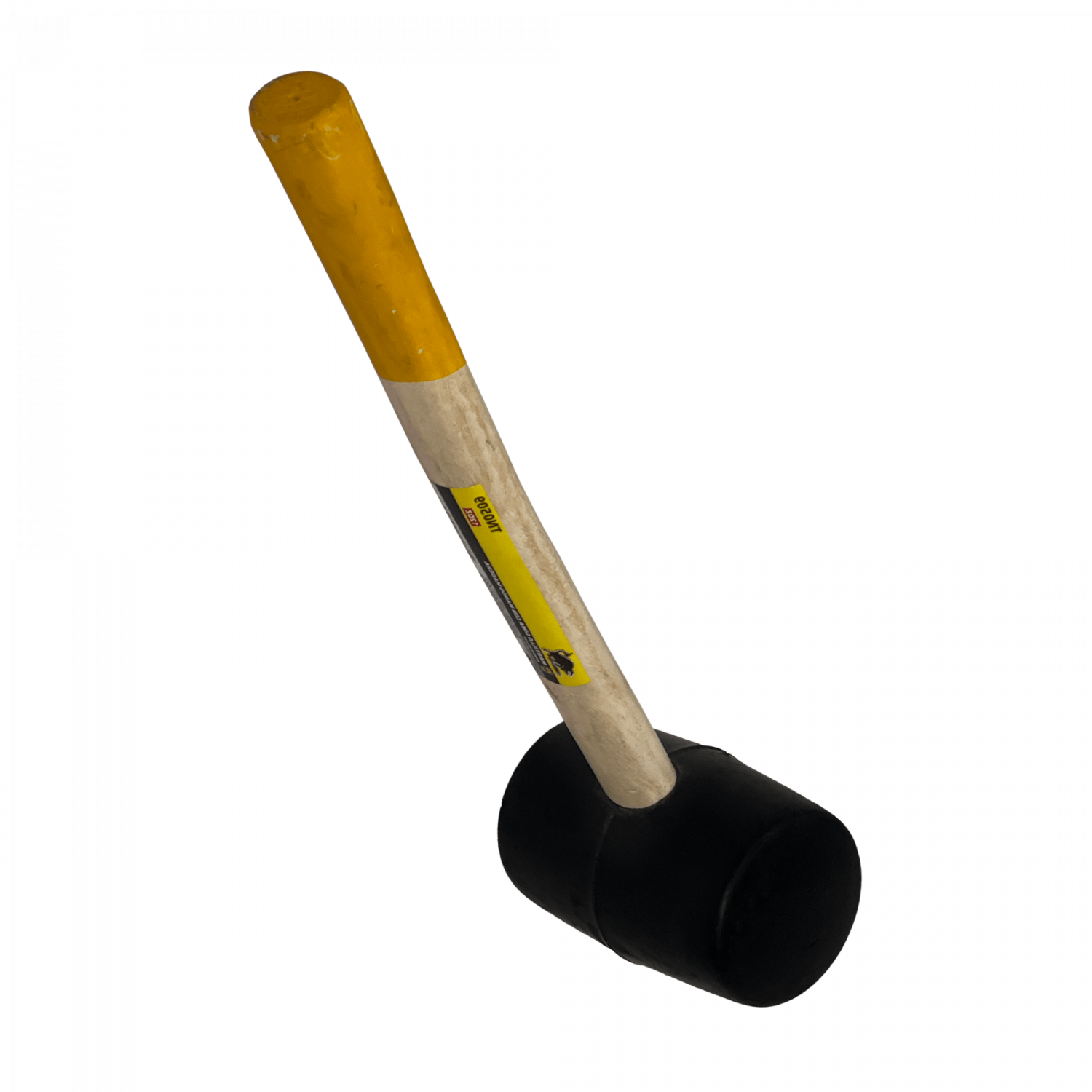 Martillo de Goma Negra, Mango de Madera, 340g, TNO509   2