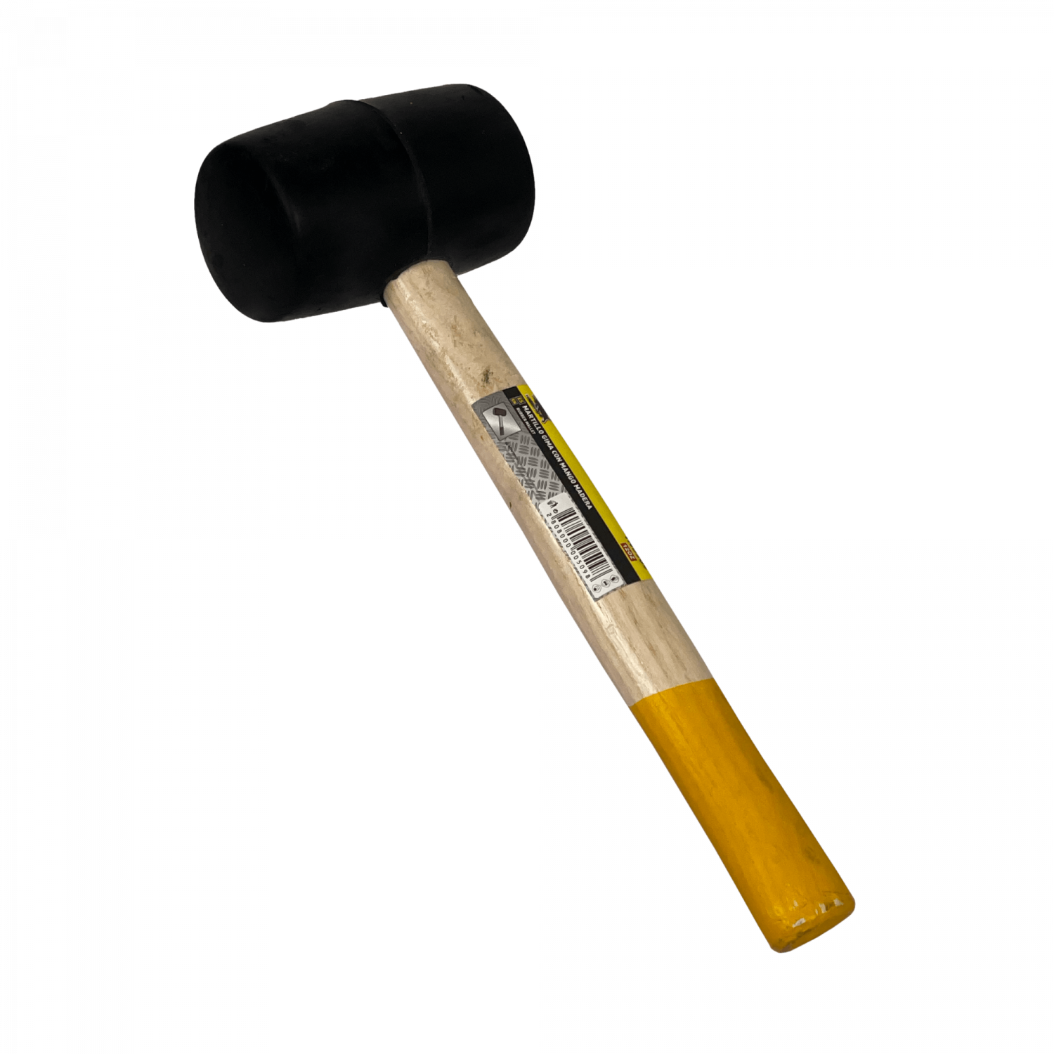 Martillo de Goma Negra, Mango de Madera, 340g, TNO509   3