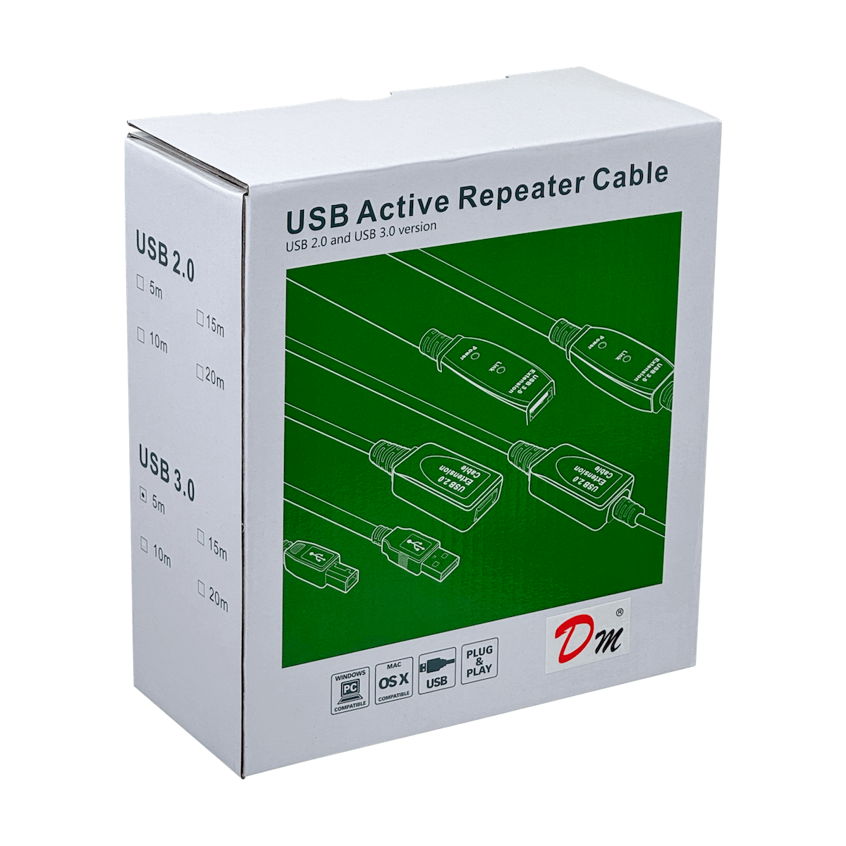Cable USB3.0 5mt A-M A-H AM-AH Extension Activa 1
