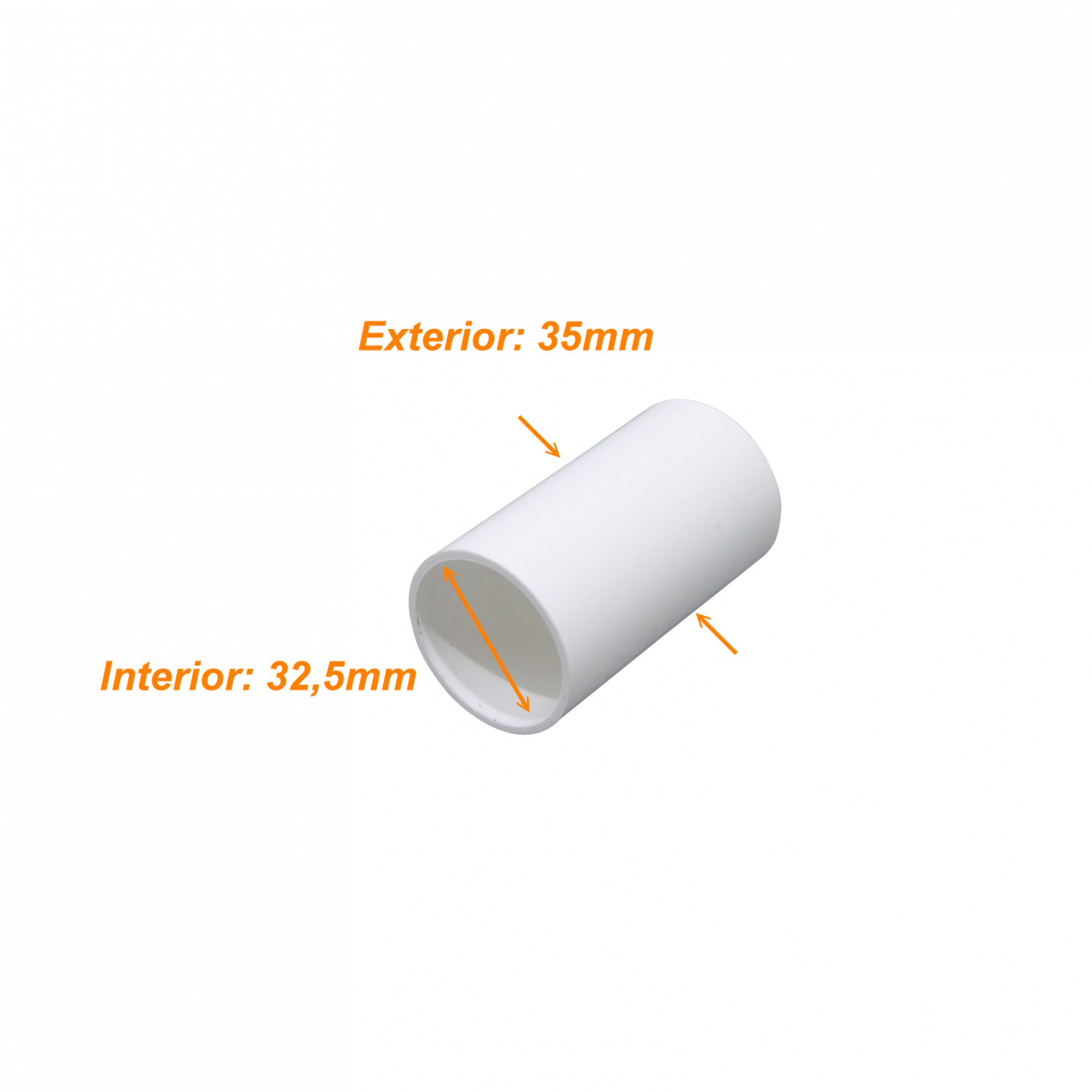 LINKCHIP 32mm Copla PVC para Tubo Blanco 2