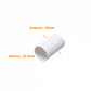 LINKCHIP 32mm Copla PVC para Tubo Blanco - Miniatura 2