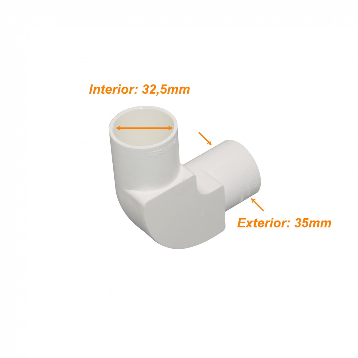 LINKCHIP 32mm Codo con Tapa para Tubo PVC Blanco 2