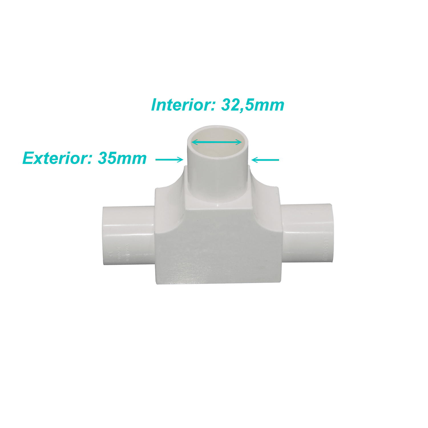 Tee con tapa LinkChip PVC32-TT 32mm blanco para tubo PVC 2
