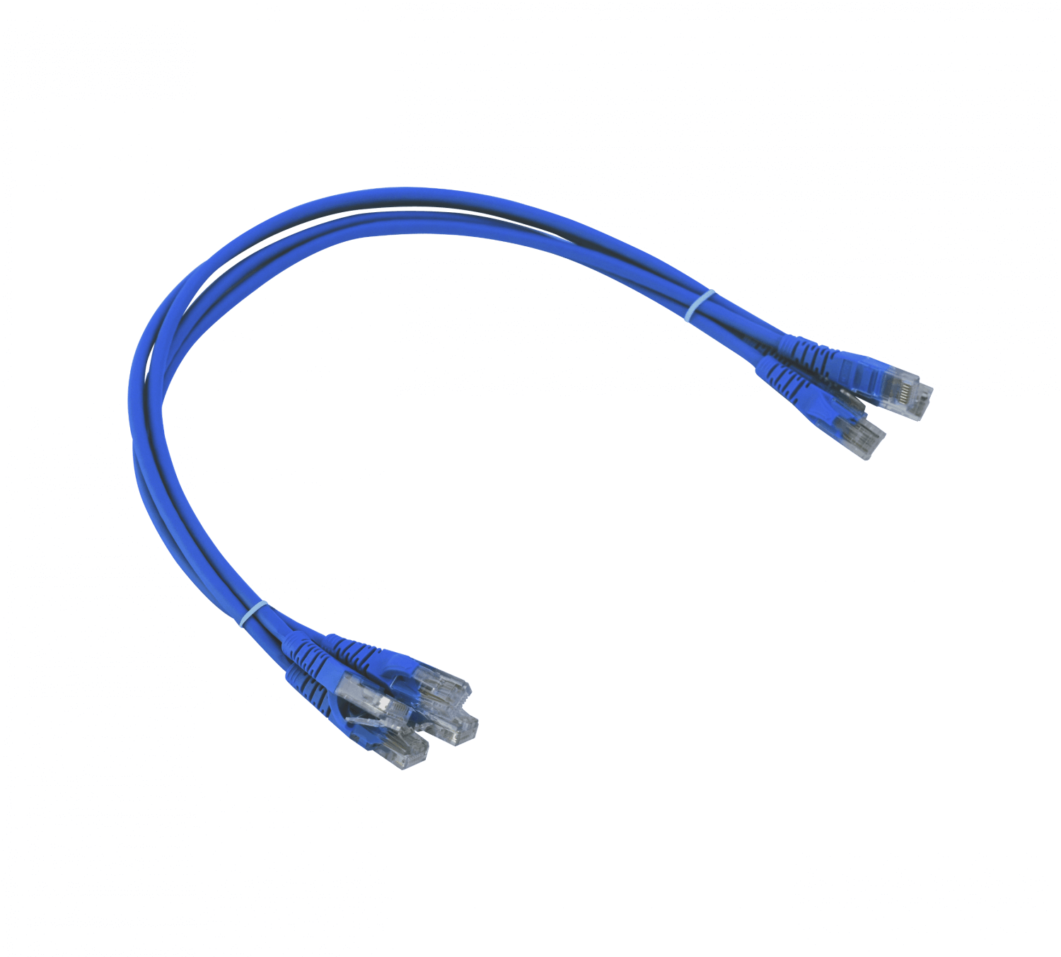 Pack x4 Cable Patch LINKMADE Cat6 Azul 30cm LSZH Inyectado Multifilar 1