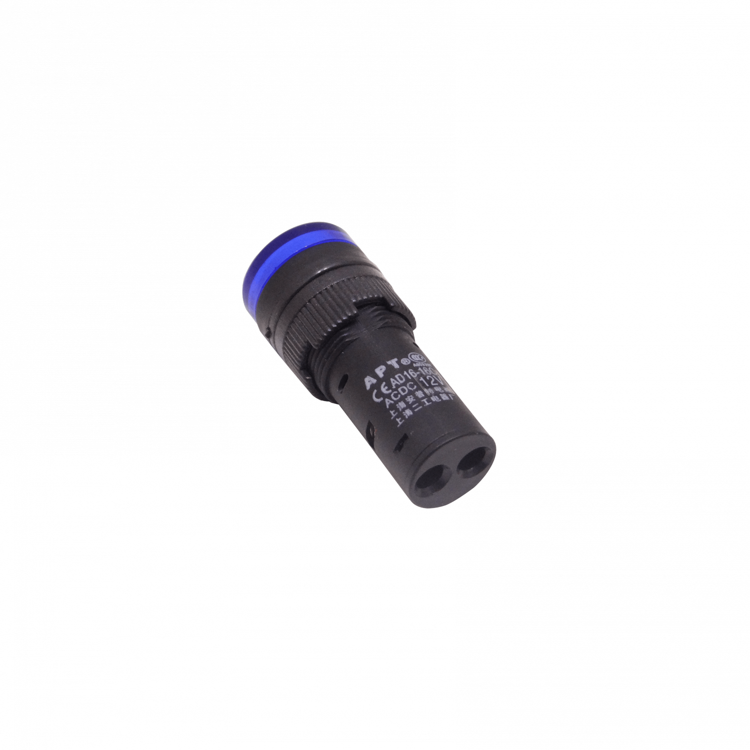 Azul Luz Piloto LED 12VDC/AC 15mm-diametro 19mm-cabeza 45mm-altura 1