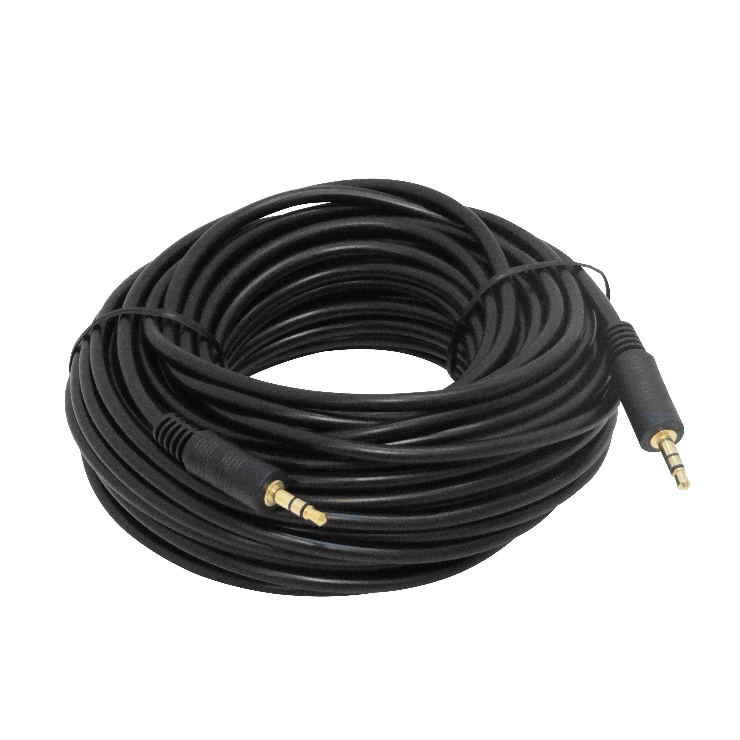Cable de Audio 3.5mm Macho a Macho, 15m, Estéreo, Negro 2