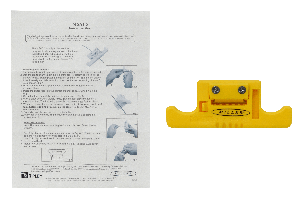 Herramienta de Acceso Medio para Fibras Ópticas Miller MSAT-5 2