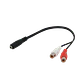 Cable de Audio 3.5mm Hembra a 2 RCA Hembra, 15cm - Miniatura 2