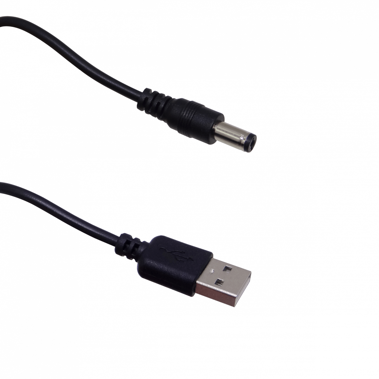 Cable 70cm Plug-5,5x2,1mm USB-A-M Negro 1