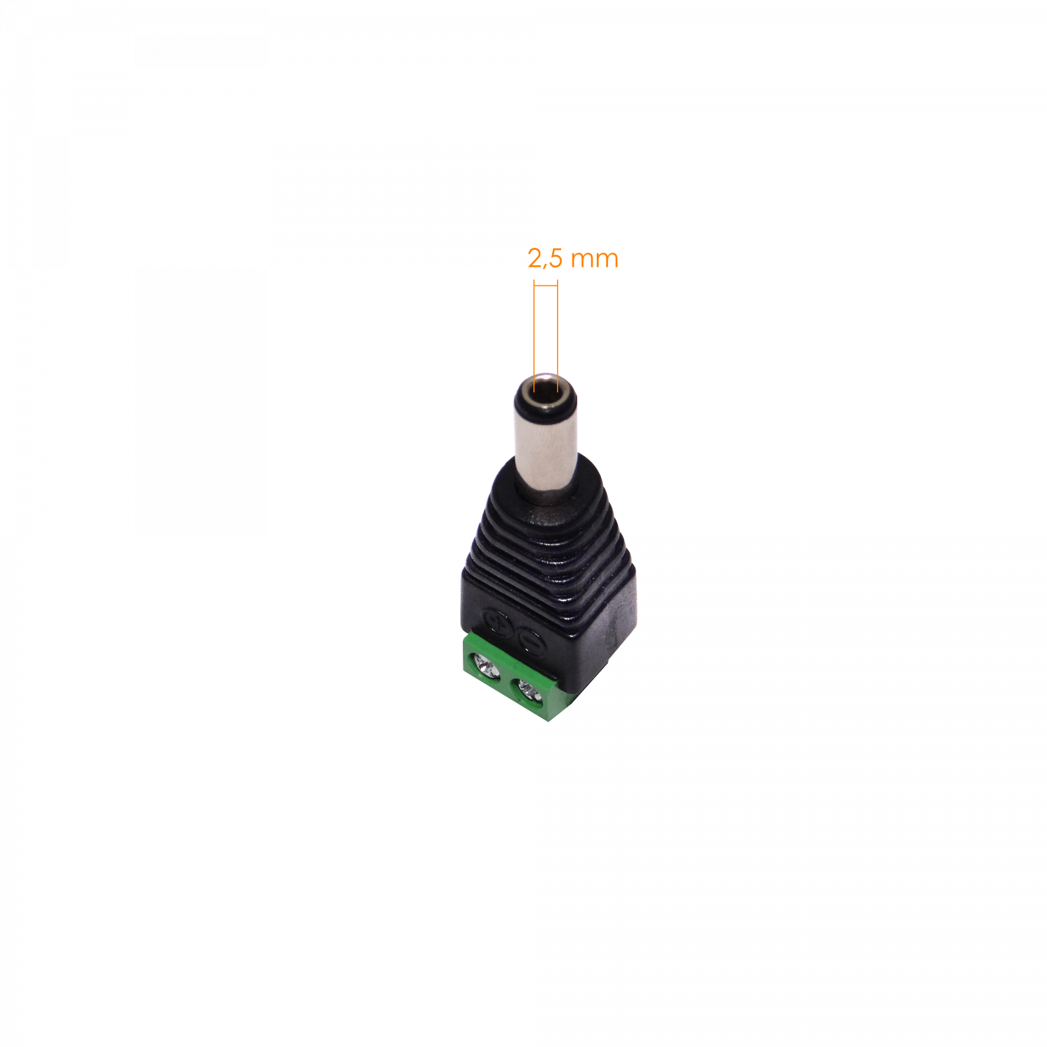 5,5x2,5mm Conector Macho Regleta-Plug p/PPP12L 2pin 1