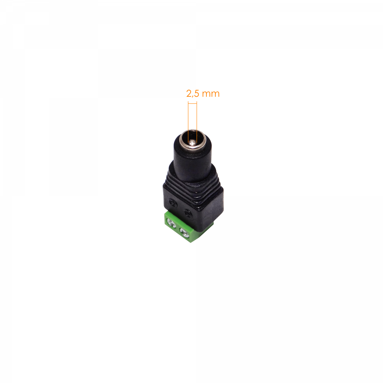 5,5x2,5mm Conector Hembra Regleta-Plug 2pin 3