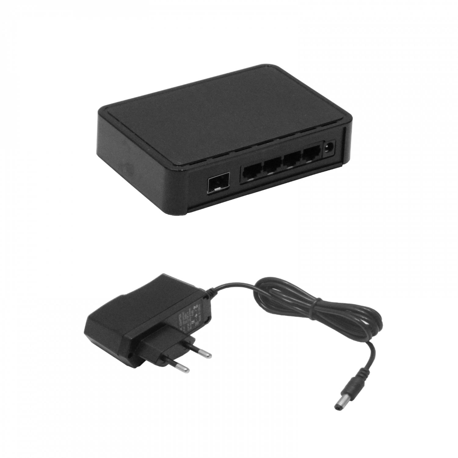 EUROLAN Switch Fibra 1-SFP 4-1000 no-Admin inc-12V 129x75x30mm 5
