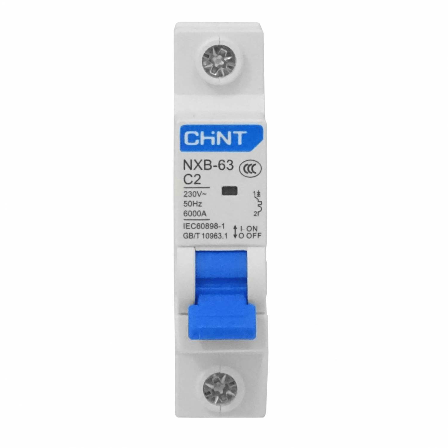 Interruptor Automatico Termomagnetico C2 NXB-63 CHINT 2A 6kA 230/400V  1