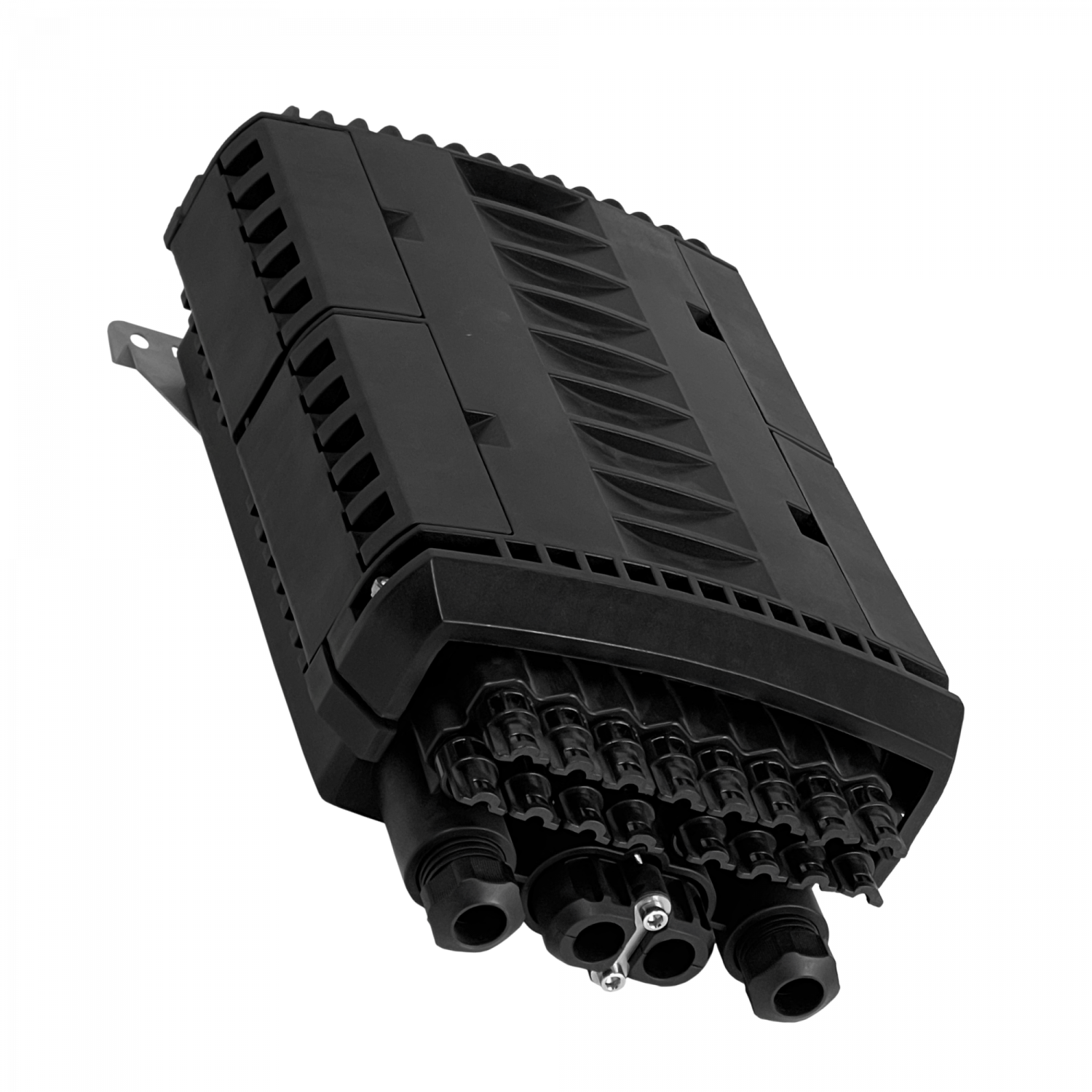 Caja de Empalme de Fibra Óptica 96 Fusiones IP68 Negra - BOX-96N 6