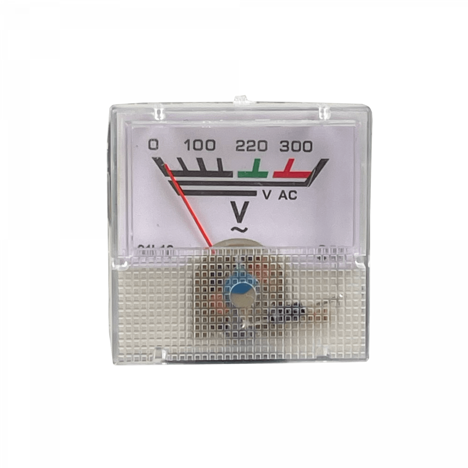 Voltímetro analógico 0-300 VAC, panel 40×40 mm, VOLT-AC 1